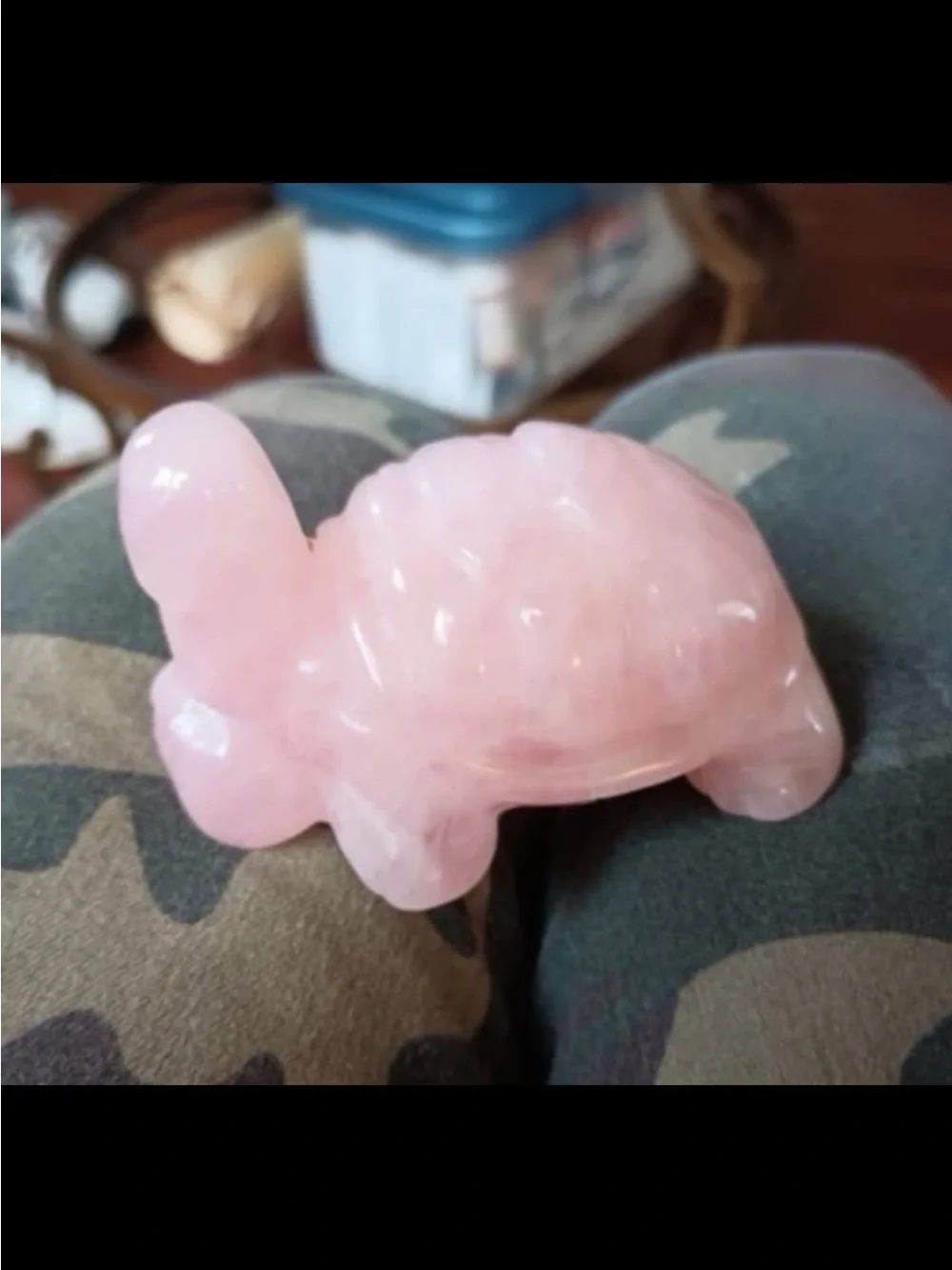 Rose Quartz Ding Ding Turtle